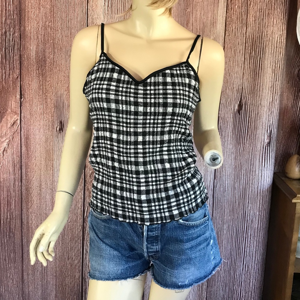 Cinema Etoile Tank Top Black & White Small